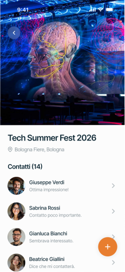 App CoCatch: raccolta contatti da smartphone in fiera